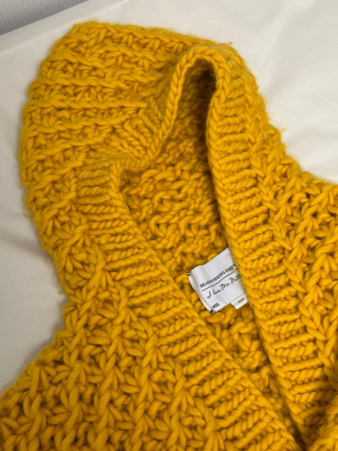 heartworking knitwear 옐로우 니트 가디건 상품이미지2