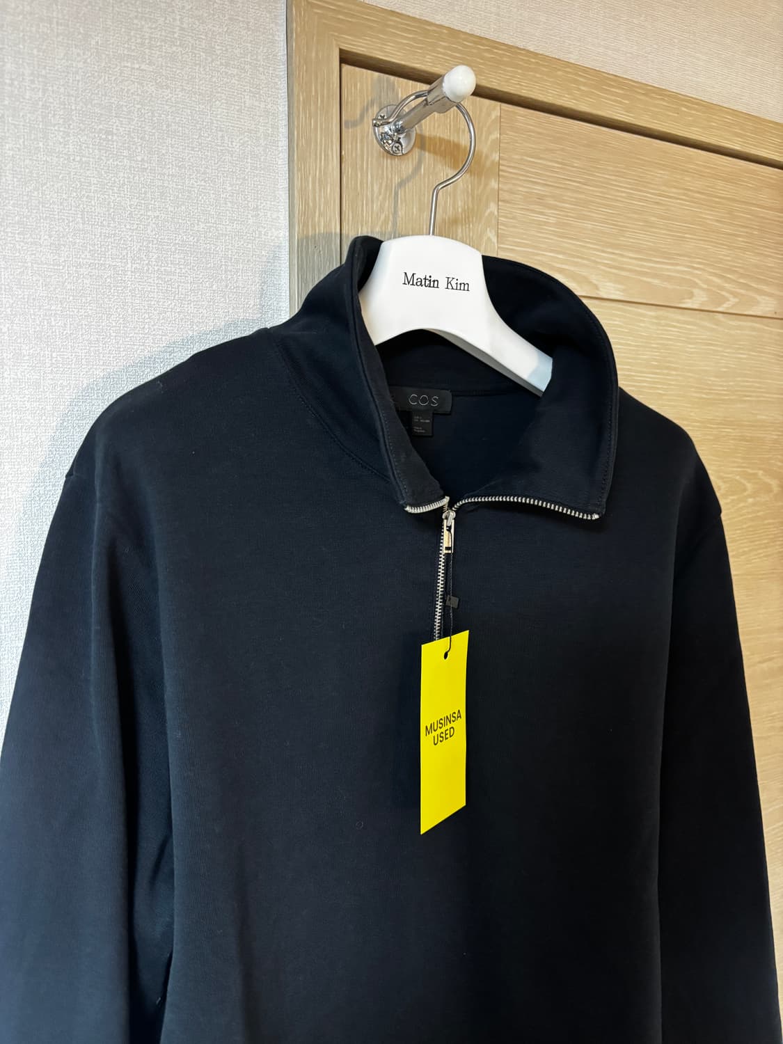 택포/S급) COS 네이비 하프 집업 스웨트 셔츠 상품이미지3