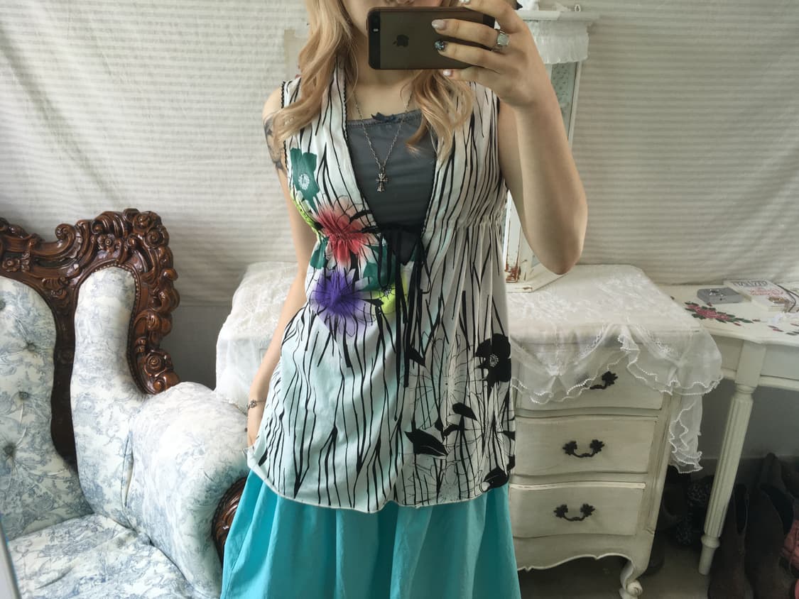 Scolar 오리엔탈 컷아웃 슬리브리스 상품이미지1