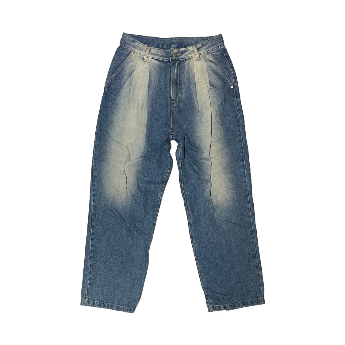 Jemut 제멋 빈티지워싱 투턱 와이드 팬츠 상품이미지1