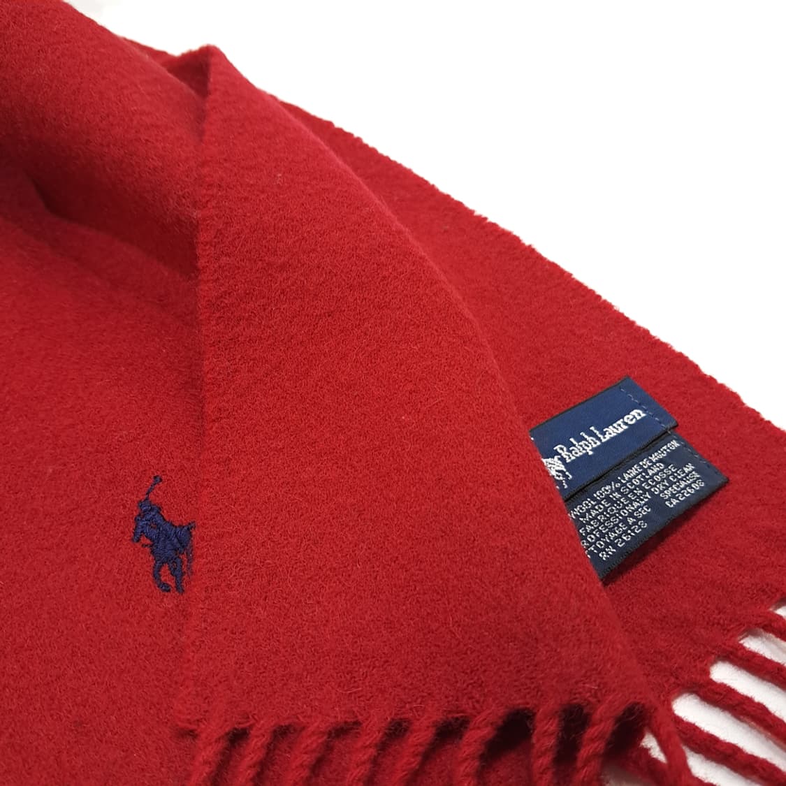 MX271 폴로 랄프로렌 레드 램스울 목도리 머플러 상품이미지4