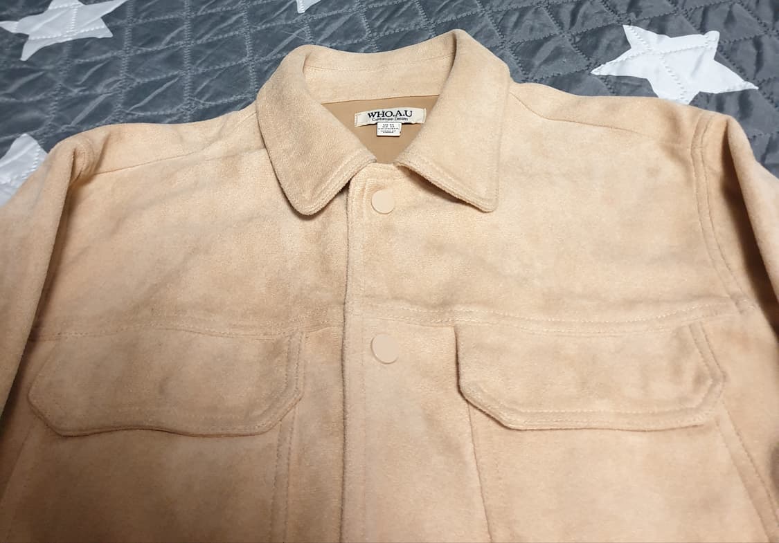 후아유 스웨이드 트러커 자켓 베이지 (M) 상품이미지2