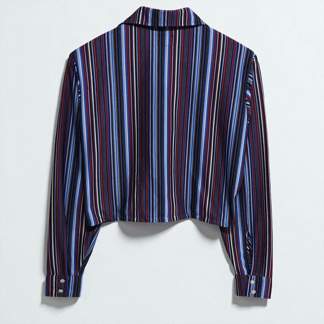 여성55~66)BEAMS 빔즈 스트라이프 크롭 셔츠 상품이미지5