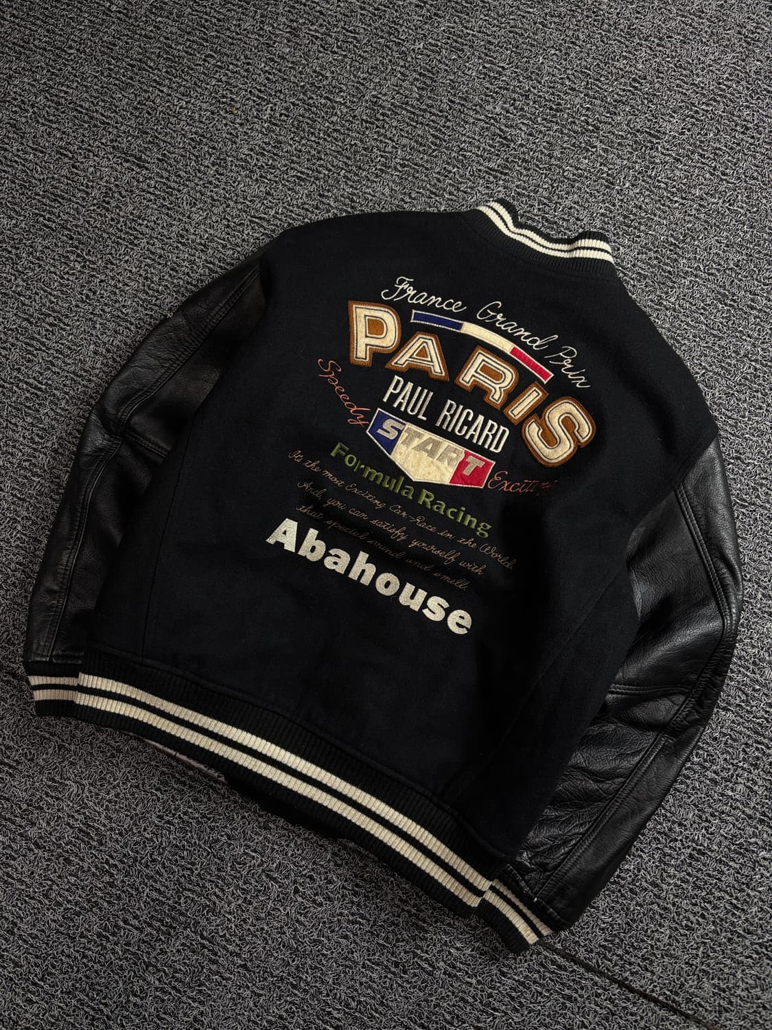 USA 오리지날 빈티지 빅로고 소가죽 울 바시티 자켓 1537 상품이미지1