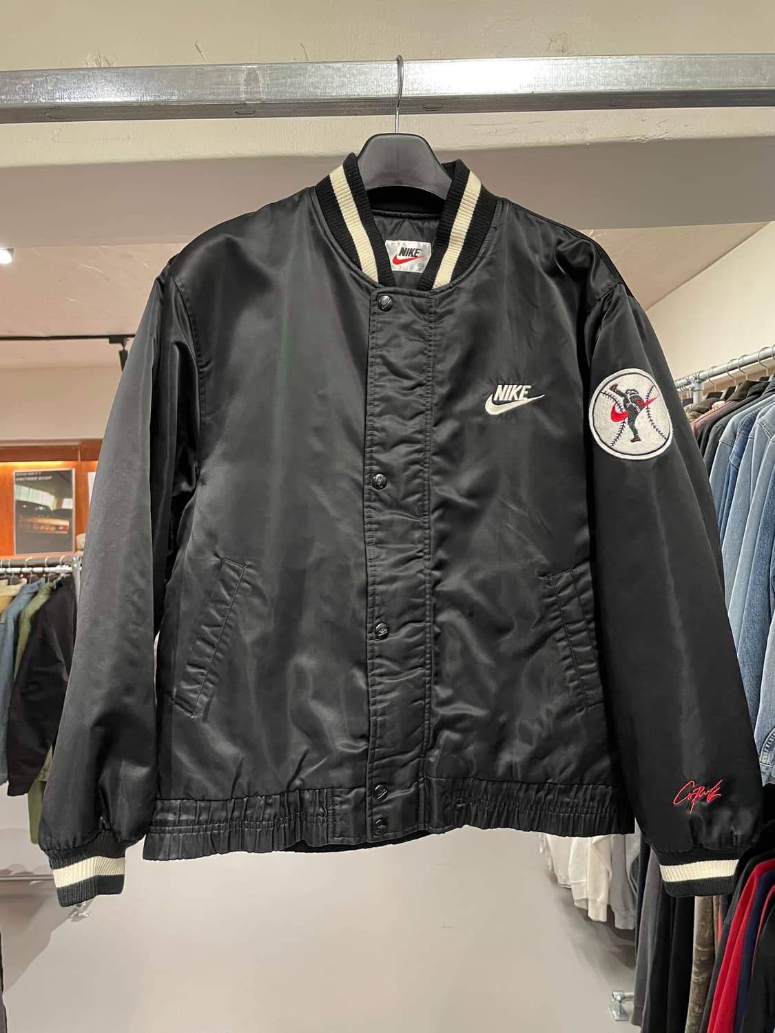 90‘s 나이키 빅로고 베이스볼 자켓   상품이미지7