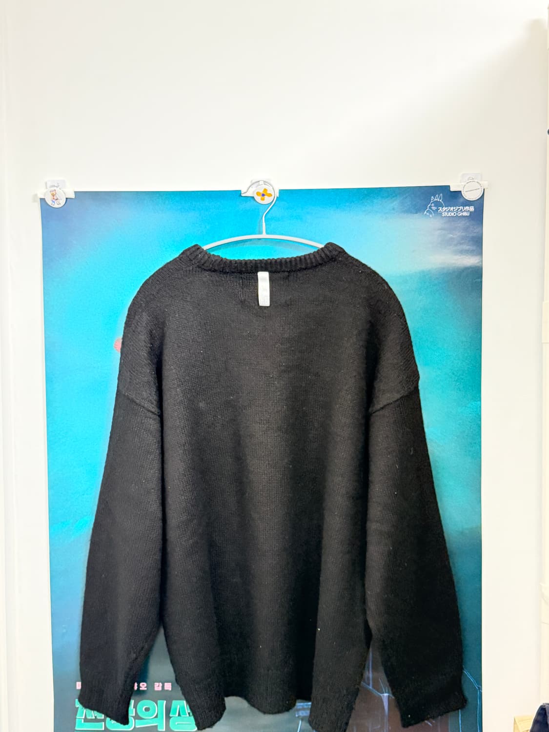 노메뉴얼 / 모헤어 니트 /PLAIN MOHAIR KNIT - BLACK 상품이미지4