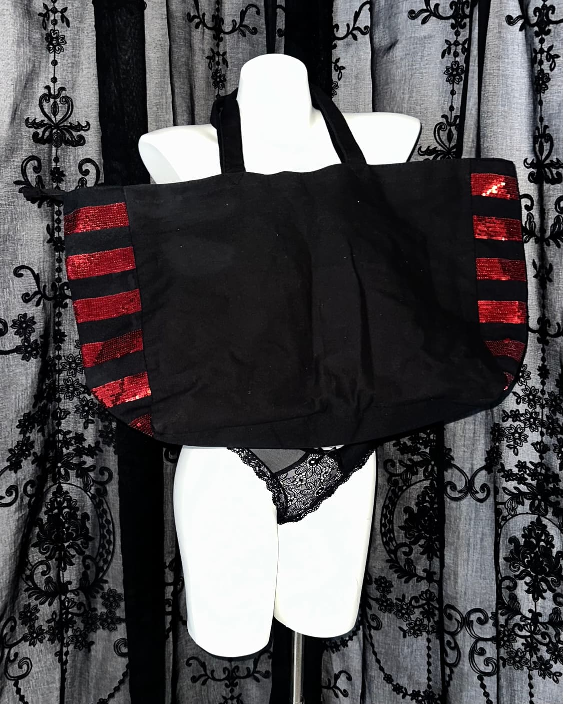 canvas sequined tote bag 상품이미지3