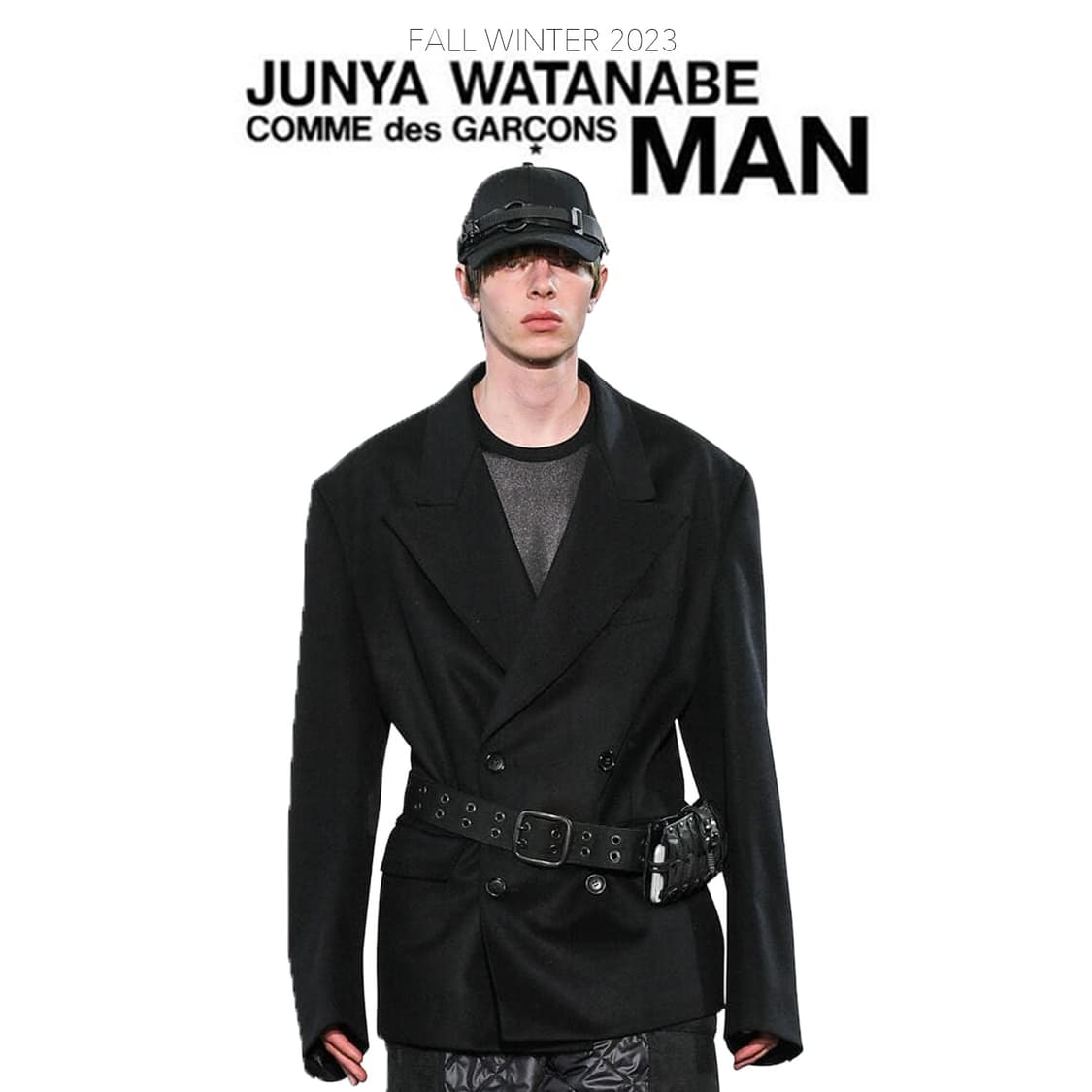 준야와타나베 23fw 더블자켓 블랙 상품이미지1