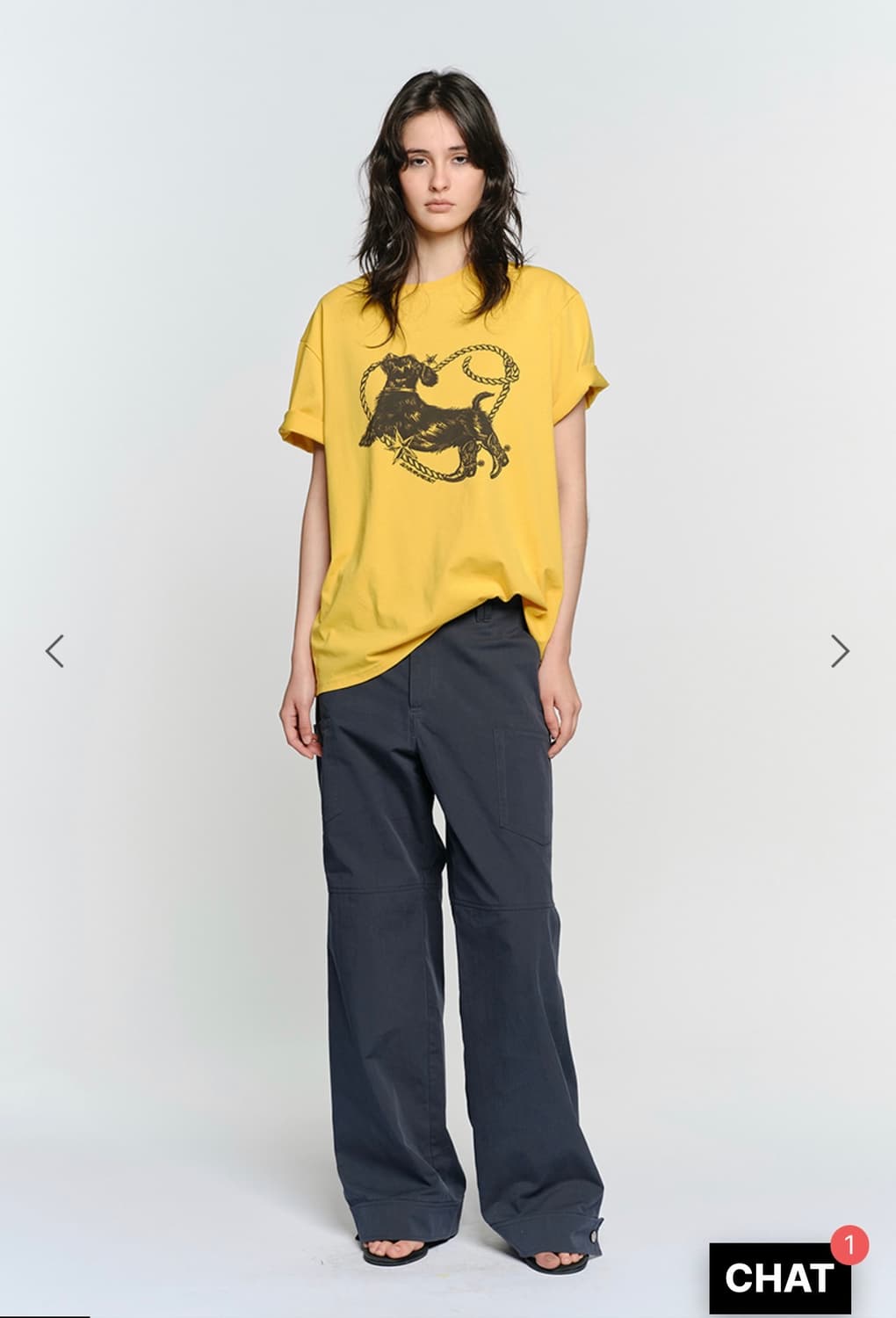 썬번프로젝트 HEART DOG OVERFIT T-SHIRT 티셔츠 옐로우 상품이미지1