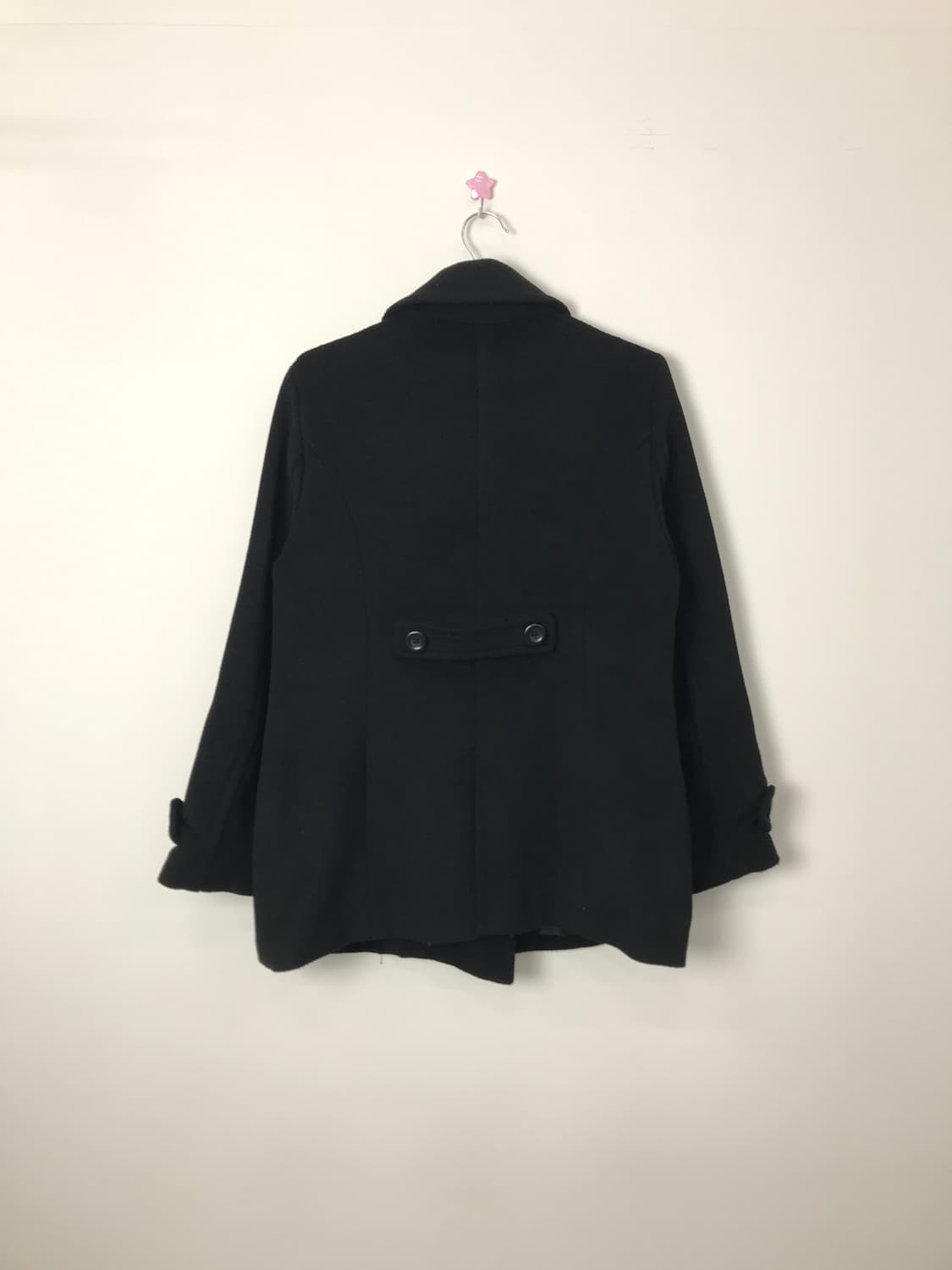  Sorridere Black Double-Breasted Peacoat 상품이미지4