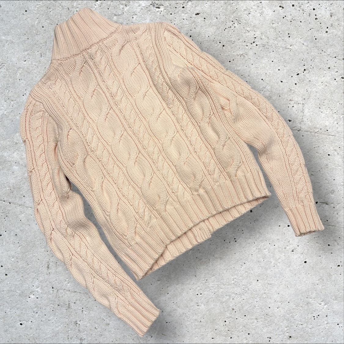 [S] 폴로랄프로렌  코튼 케이블 니트 가디건 핑크색 C376 상품이미지2