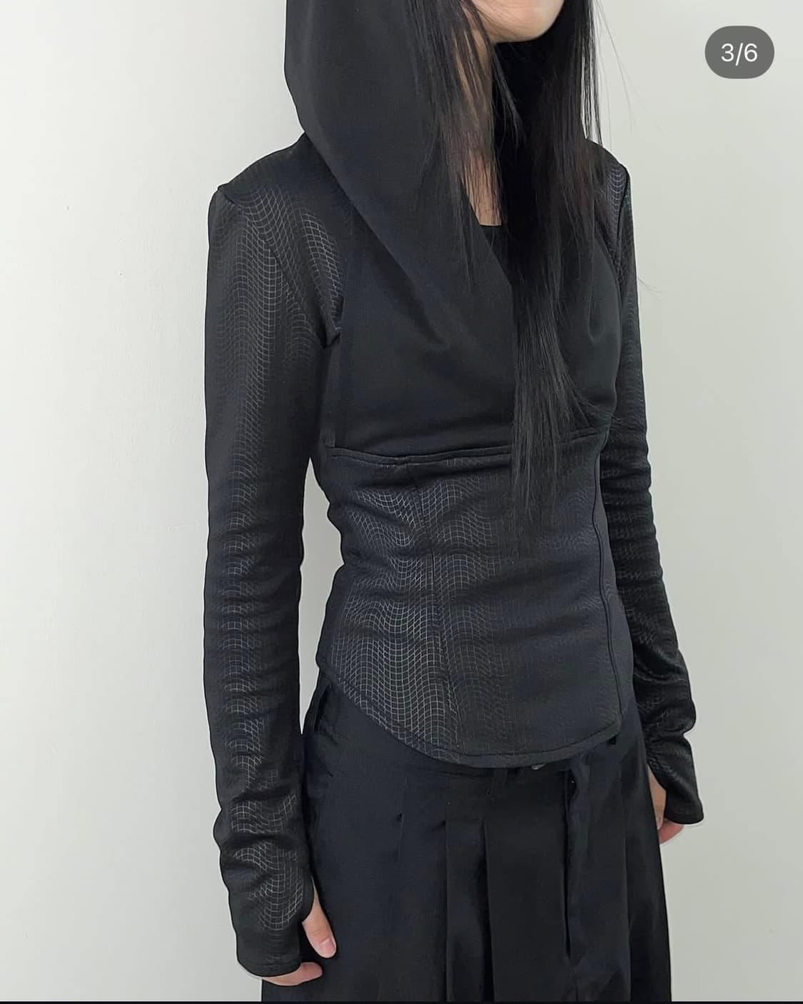 LAYERED WRAP JERSEY HOODIE 상품이미지2