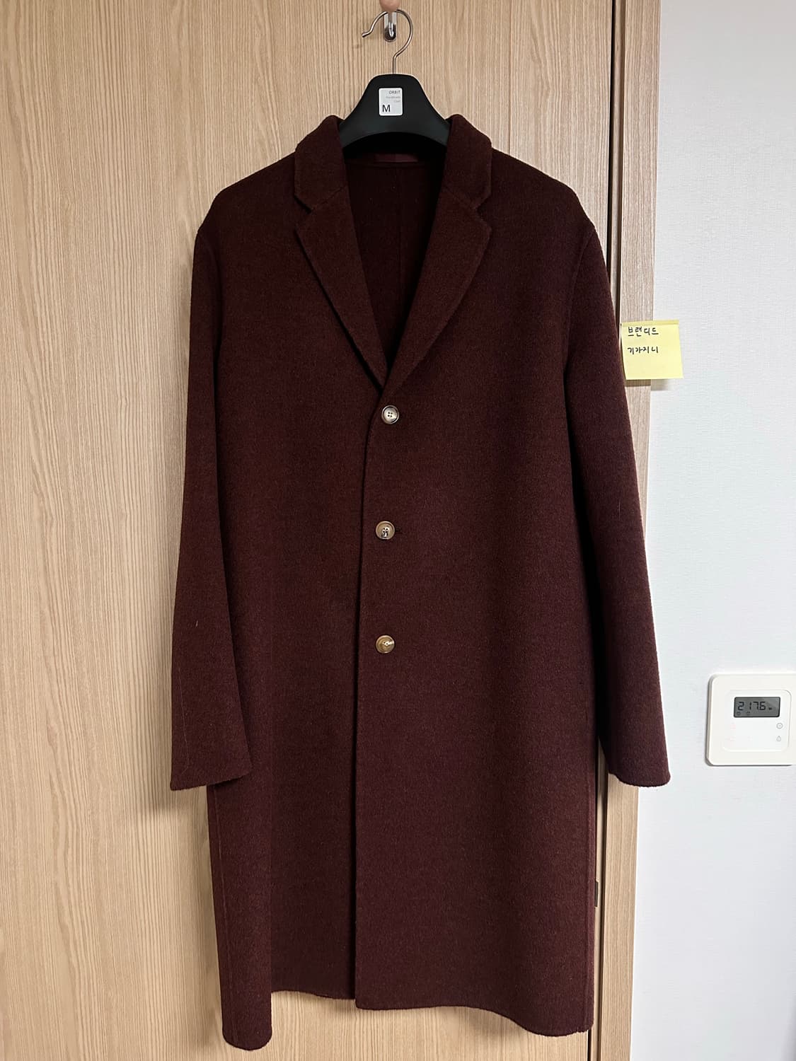 오르빗 아크네 채드 레드멜란지 핸드메이드 코트 (m) 상품이미지5