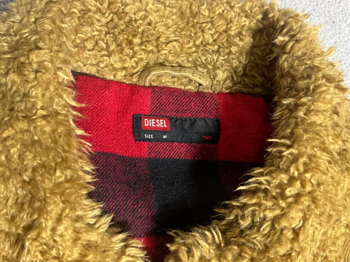 남녀공용 DIESEL 디젤 코듀로이 쉐르파 트러커 자켓 M 00s 상품이미지3