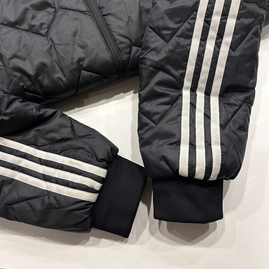 [2XL] 아디다스 퀄팅삼선 블랙 패딩 자켓 B66 상품이미지7