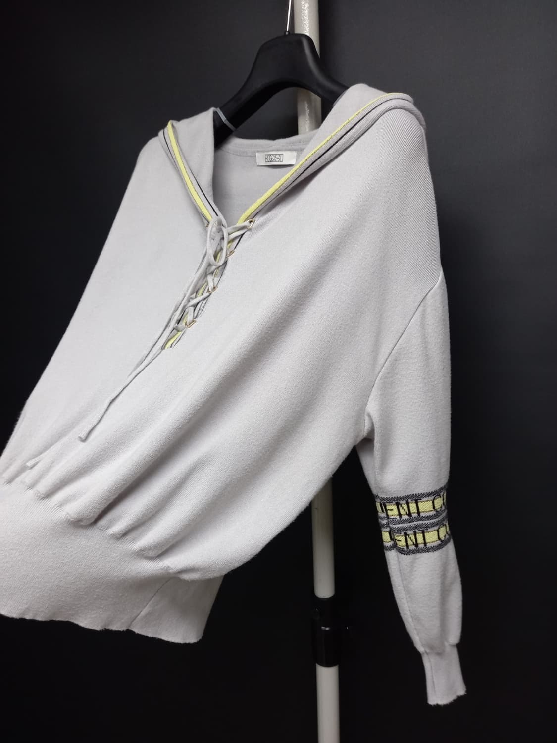 에고이스트 춘추 소매트임 후드 가오리핏 니트 F 44-77 상품이미지5