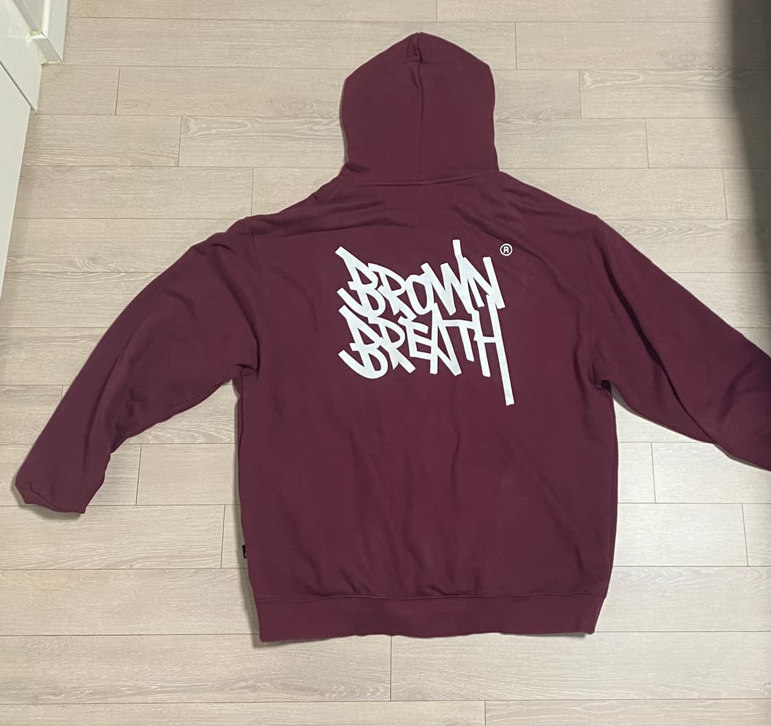 Brown Breath 후드 (버건디) XL 상품이미지1