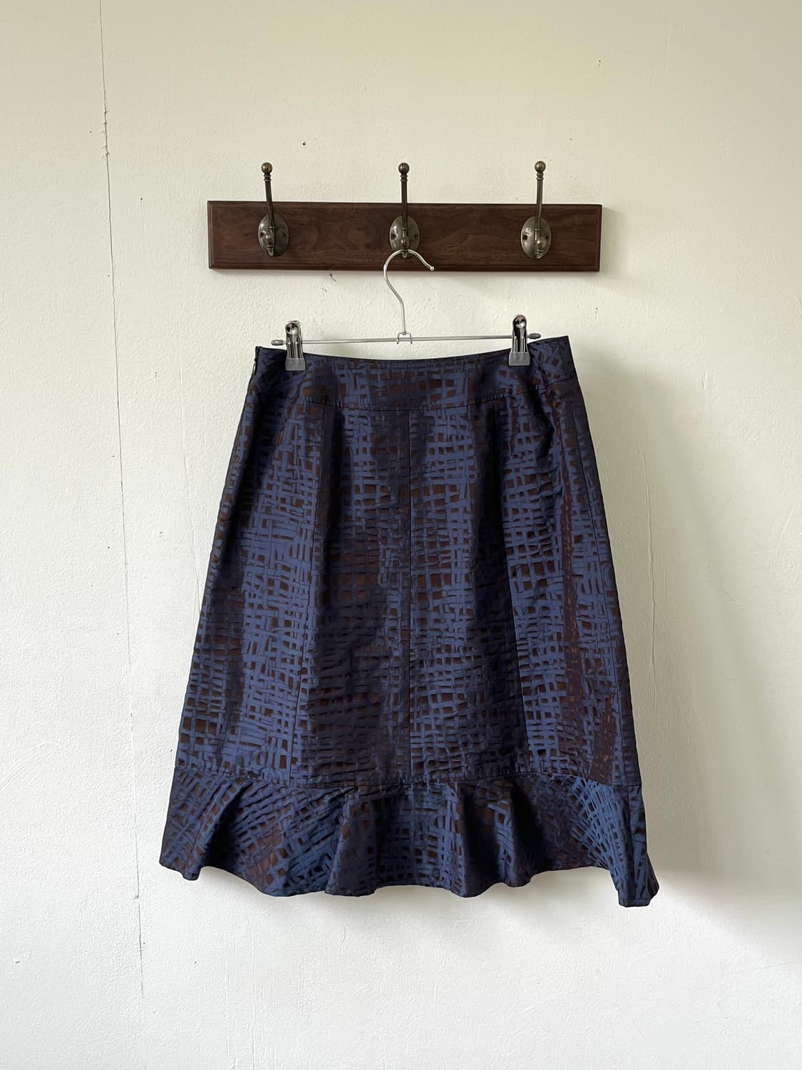 Ch parienne 블루블랙 체크 스커트 상품이미지2