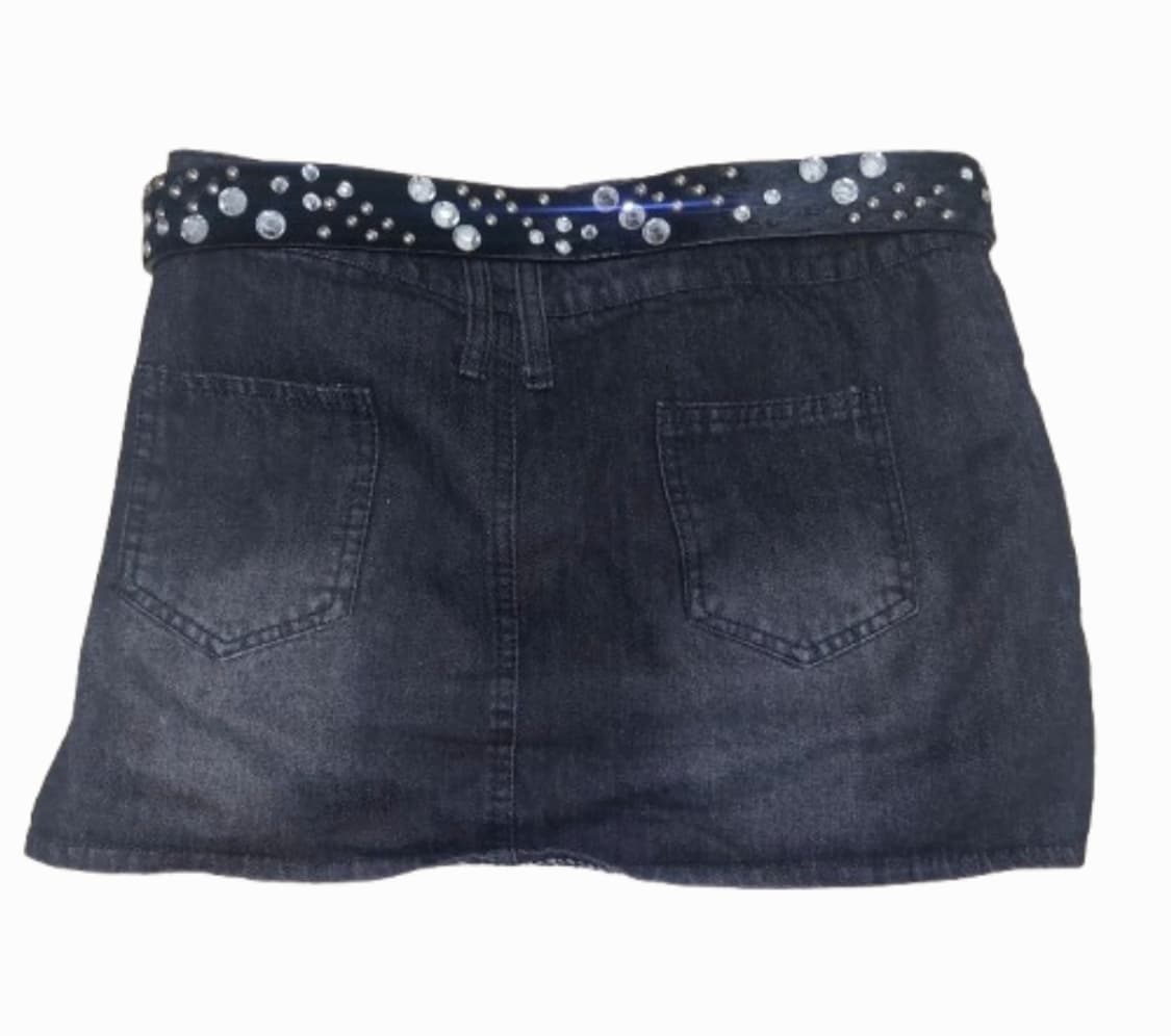 펑크 고스 벨벳 왕큐빅 스터드 벨트 상품이미지6