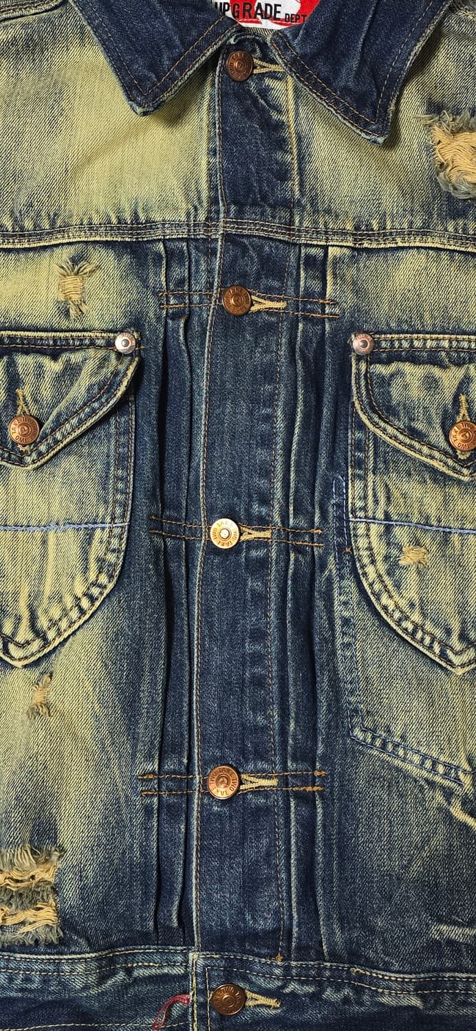 TAKE UPGRADE DEPT. 워싱 데미지 데님 자켓 M 상품이미지5