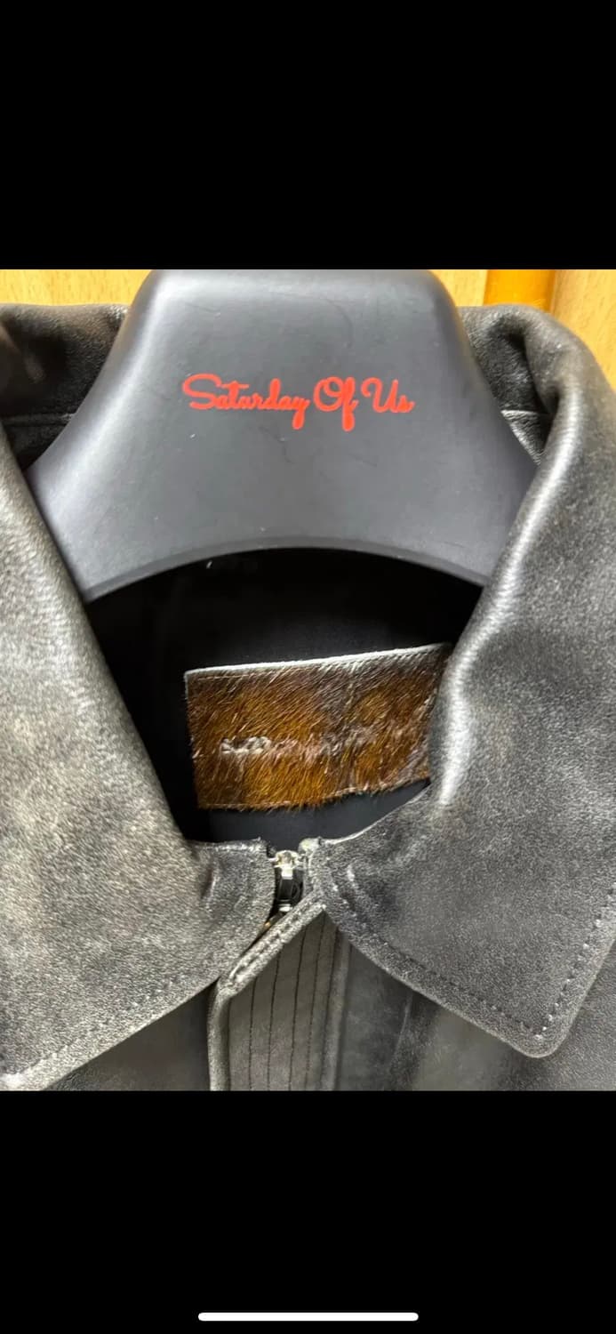 stu 오버핏 레더자켓 (M) 상품이미지4