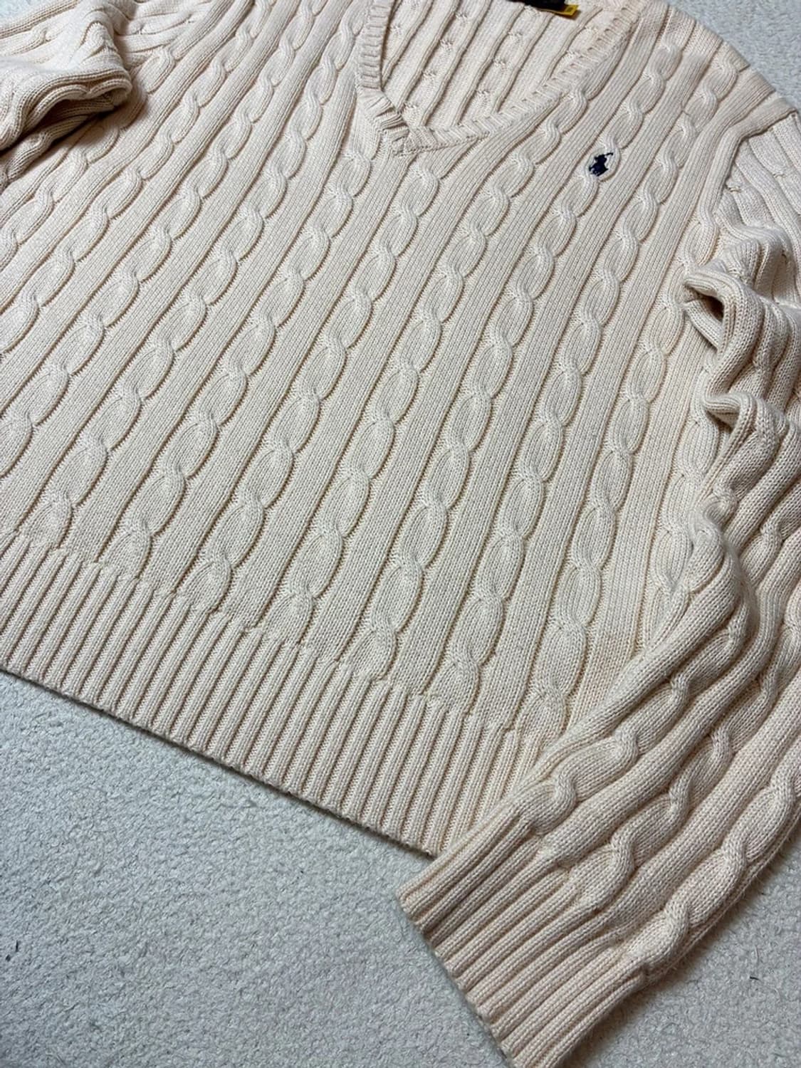 폴로 랄프로렌 큐알 신형 우먼스 코튼 꽈배기 니트 PN7709 상품이미지4