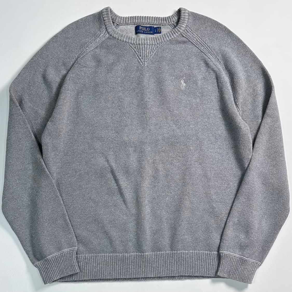 폴로 랄프로렌 그레이 코튼 니트 맨투맨 상품이미지1