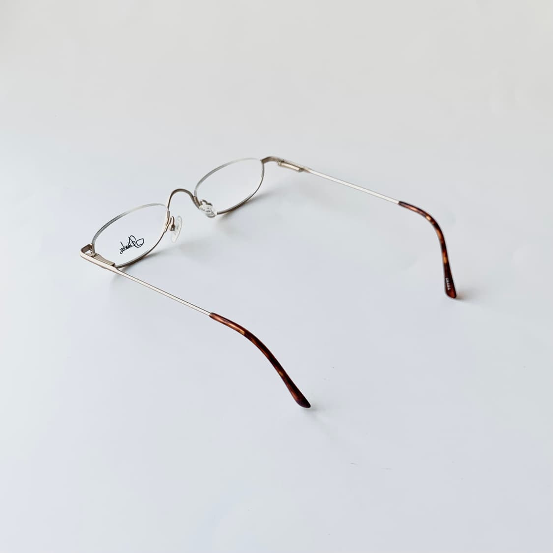 746 데드스탁 언더림 역반무테 라운드 유니크 골드 호피 빈티지안경 상품이미지5