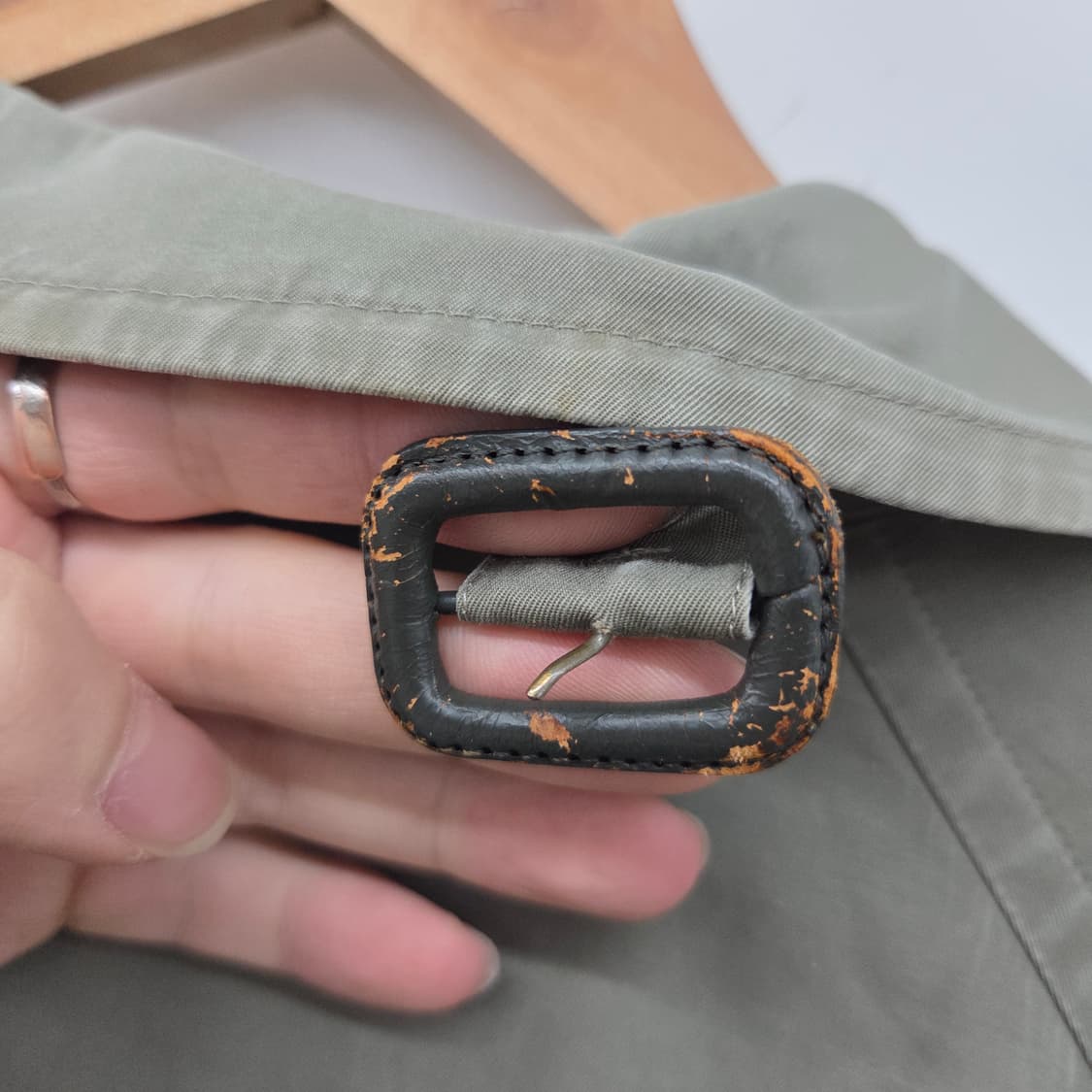 닥스 롱 트렌치 코트 카키 남XL 상품이미지5