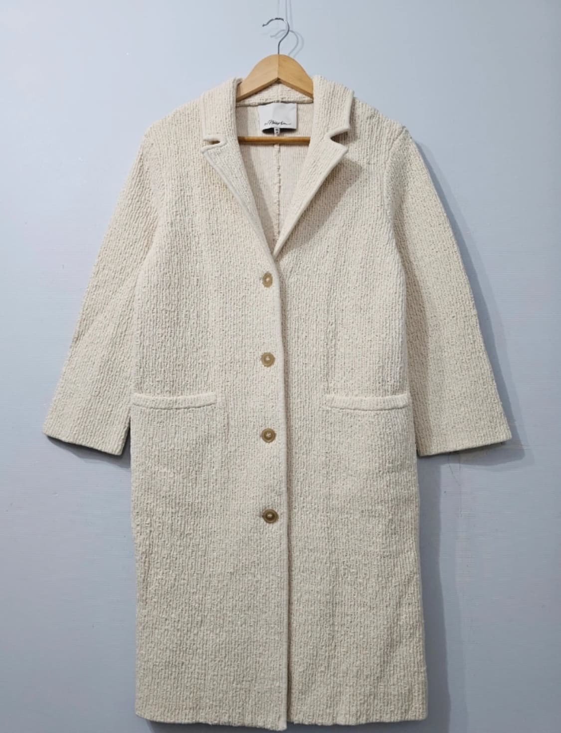 (새상품급) 3.1 필립림 실크 아이보리 롱코트 ~55 상품이미지1