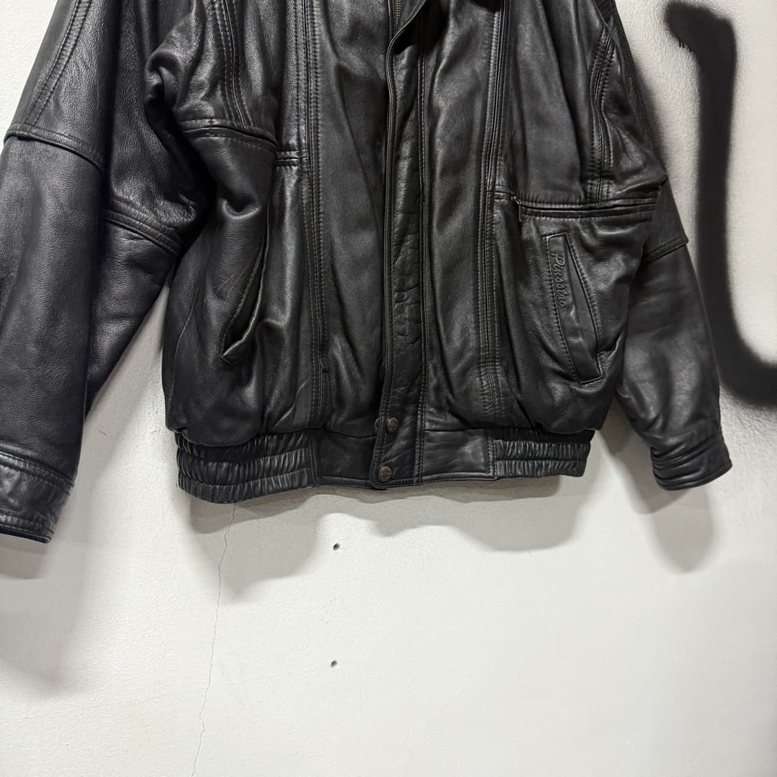 VTG 빈티지 100% 쉽스킨 절개 디테일 퀼팅 양가죽 봄버 자켓 상품이미지6