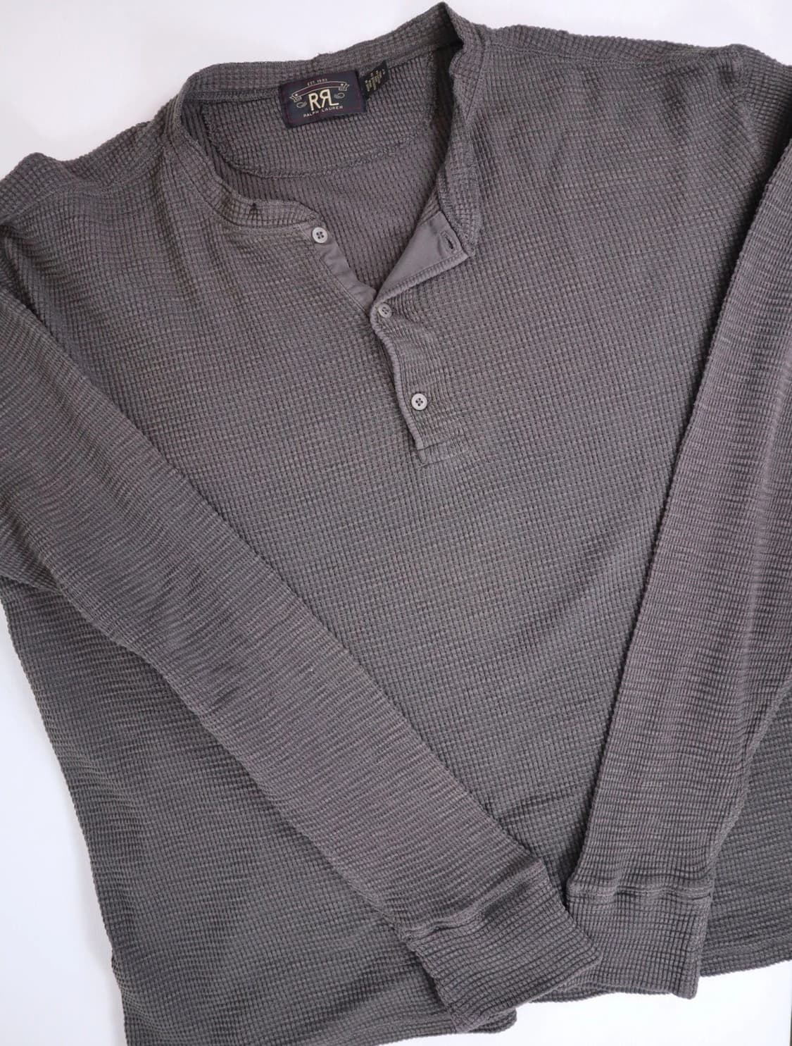 RRL 더블알엘 와플 니트 헨리넥 롱슬리브 티셔츠 상품이미지1