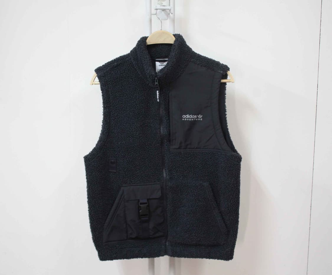 W-3382/아디다스 정품 남성용 쉐르파 후리스 조끼 100 상품이미지1
