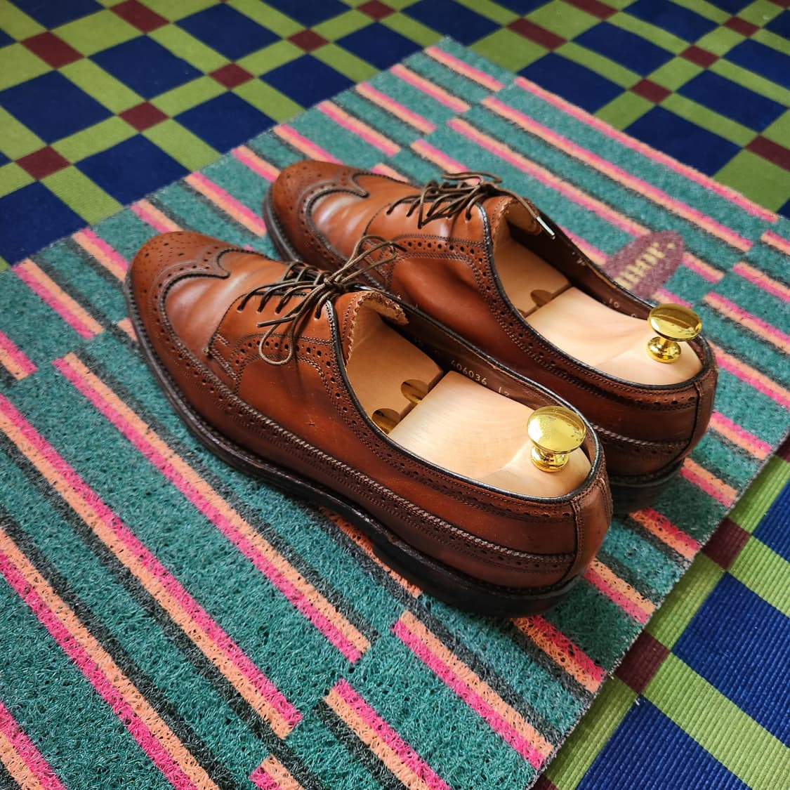 90s 플로쉐임 롱윙 브로그 슈즈 꼬냑 상품이미지3