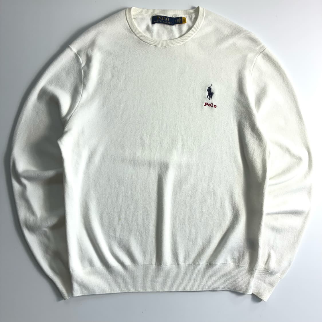 Polo  폴로 랄프로렌 신형 자수 코튼 화이트 니트  상품이미지1