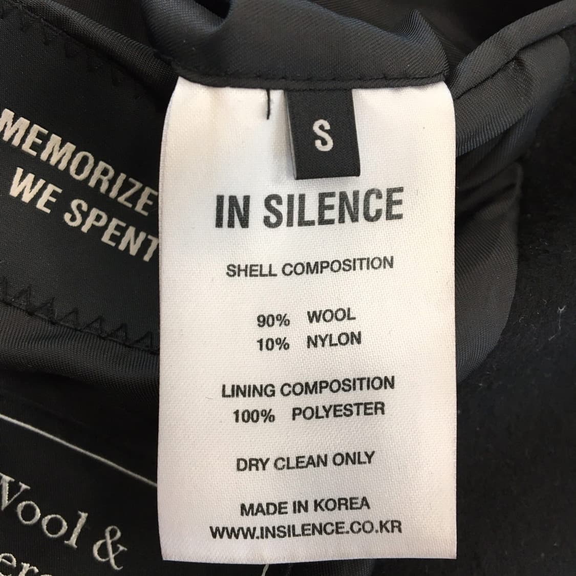 인사일런스 울리치 블랙 코트 S  상품이미지8