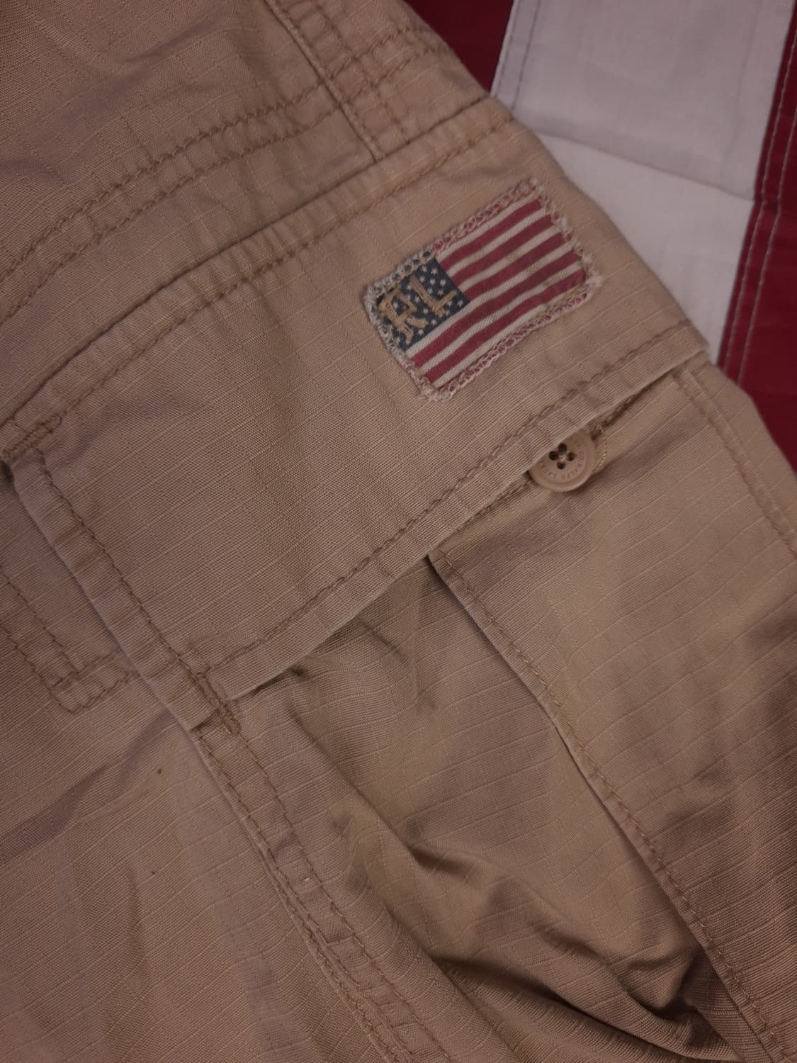 오리지날 폴로 진스 립스탑 성조기 카고 반바지 상품이미지3
