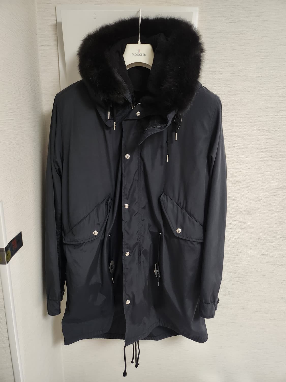 산드로  야상 누빔 코트패딩 다크네이비 상품이미지1