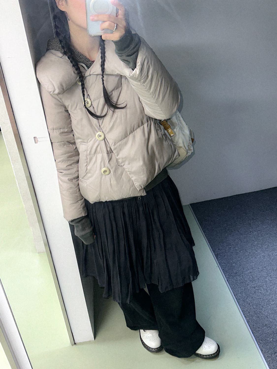 kumijyoku grayish beige down jacket 상품이미지2