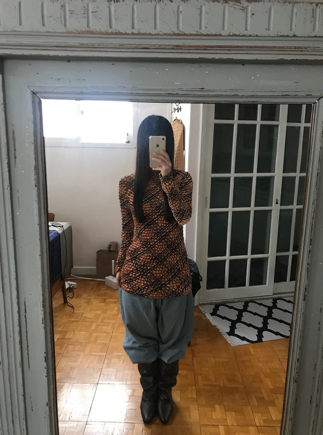 vintage pattern top 상품이미지2
