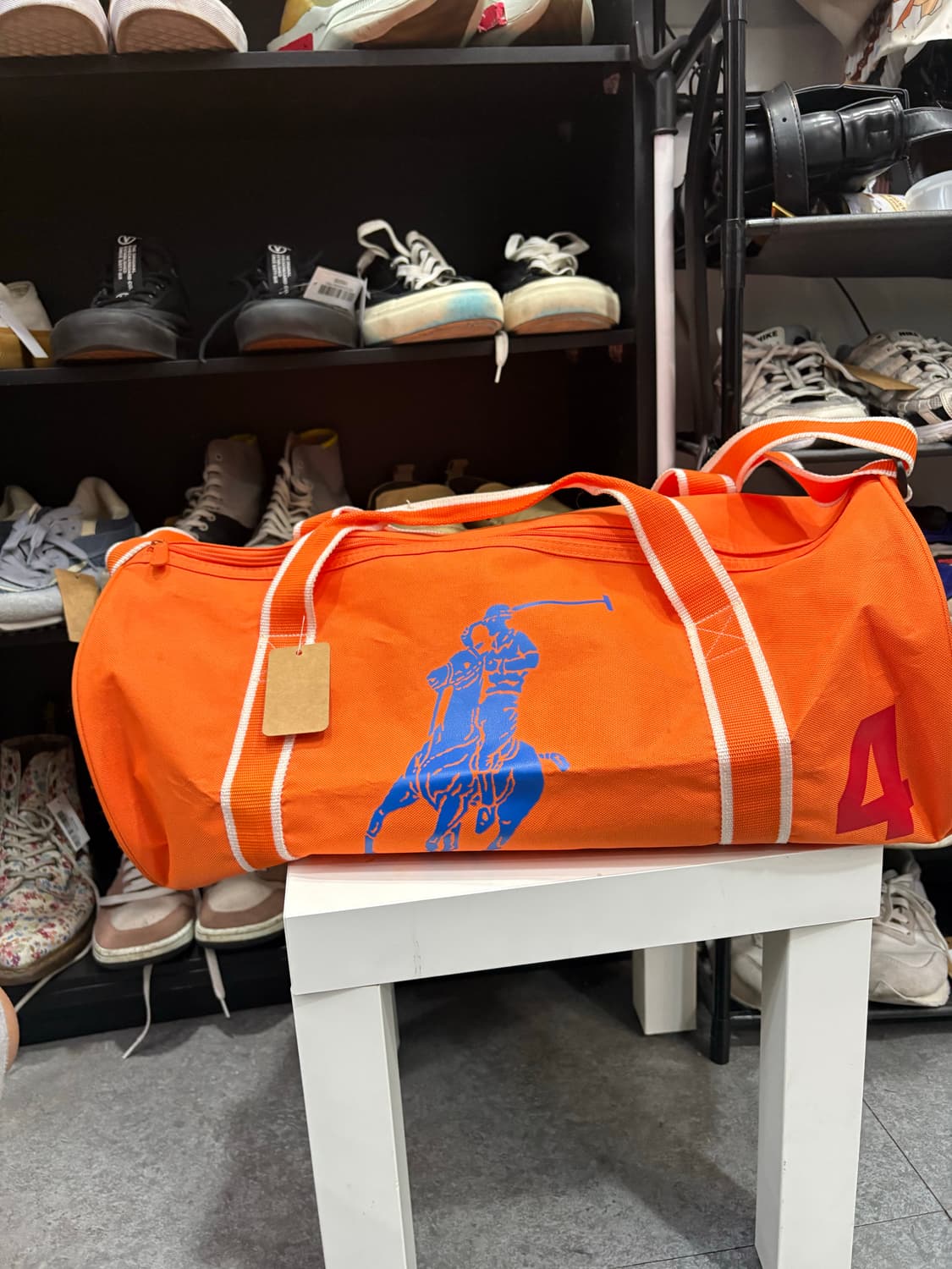 폴로 랄프로렌 빅포니 오렌지 컬러 더플백 가방 상품이미지3