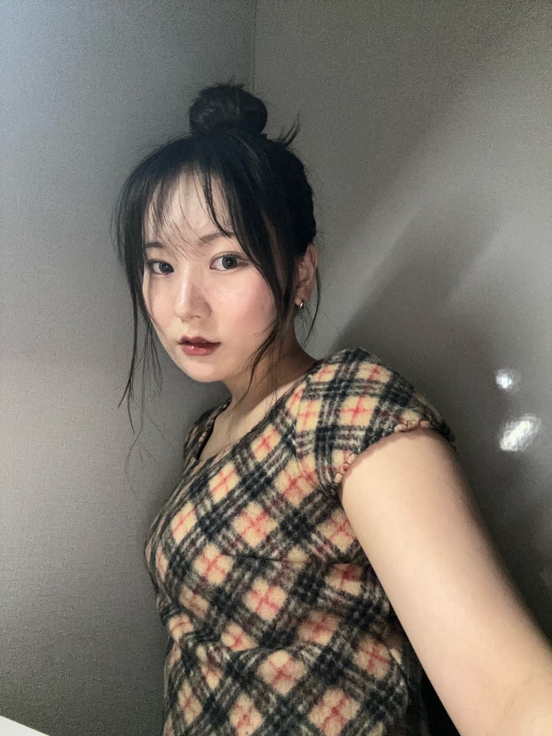 [Burberry Blue Label] 버버리 울 체크 크롭 탑 상품이미지2