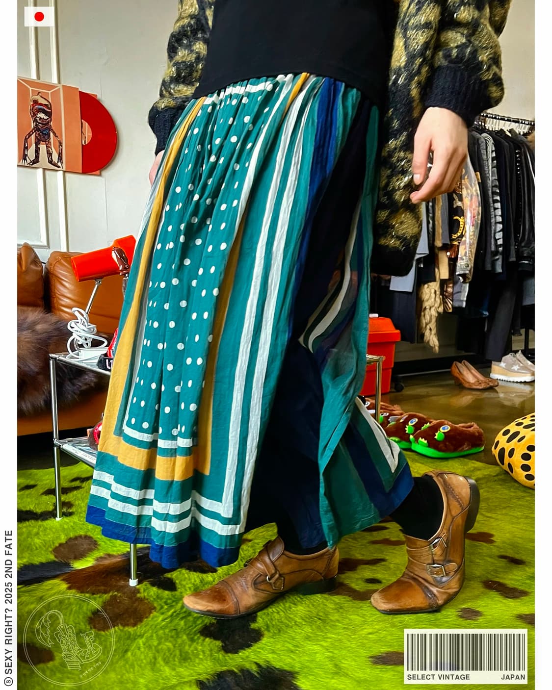 JPN Vintage Layered Dot Skirt Pants 상품이미지1