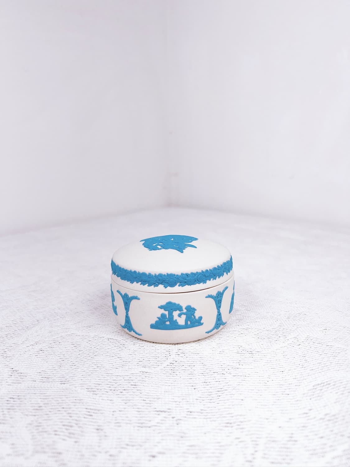 [영국앤틱] 웨지우드 제스퍼웨어 강낭콩 트킹켓박스 보석함_화이트 상품이미지6