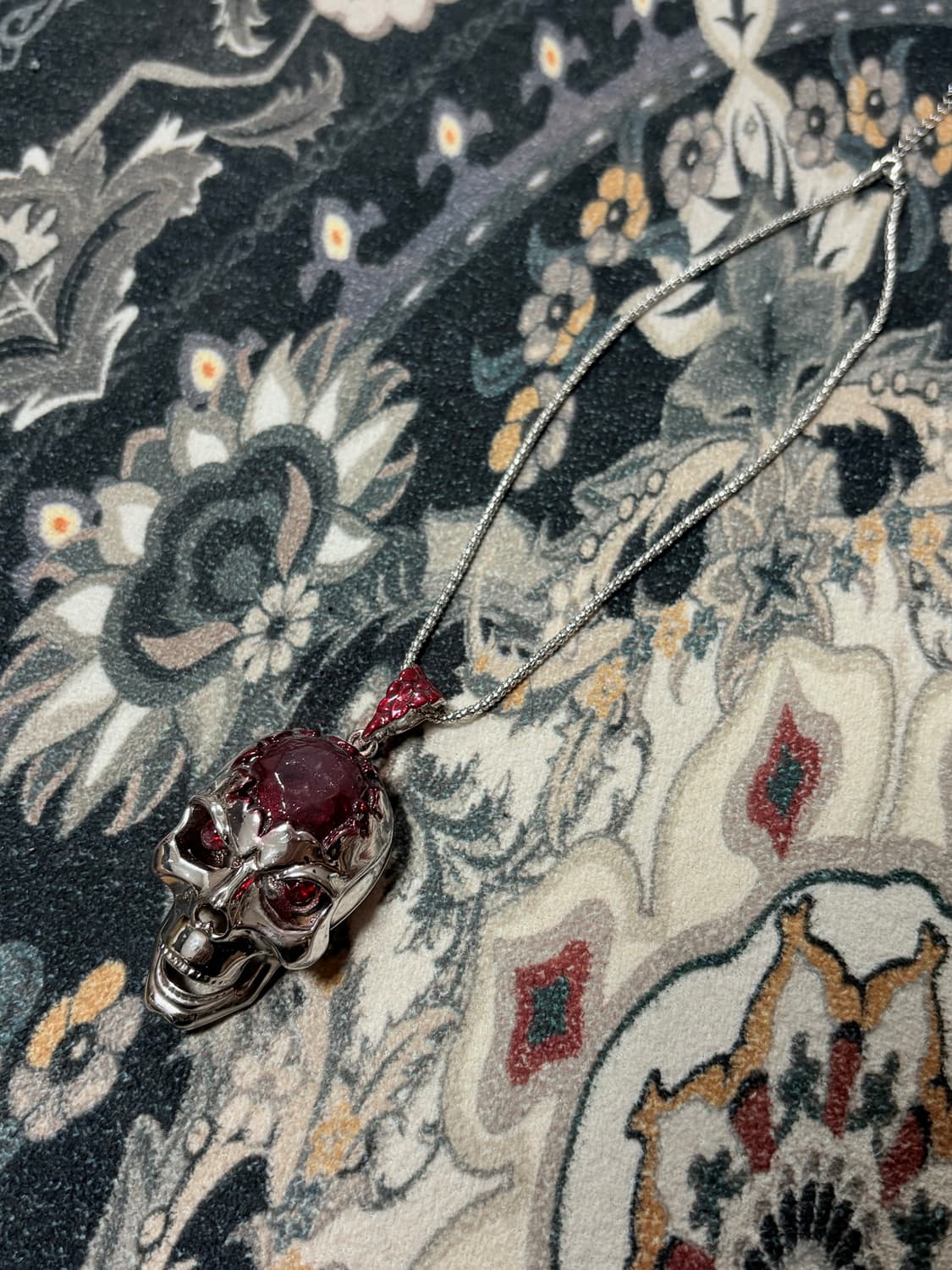 Vintage skull necklace 빈티지 핸드메이드 해골 목걸이 상품이미지1