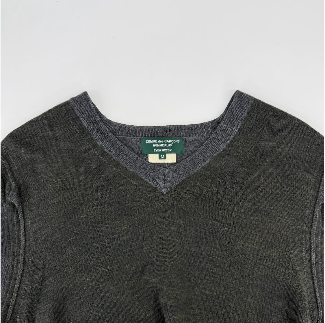 꼼데가르송 옴므플러스 에버그린 v넥 니트 상품이미지4