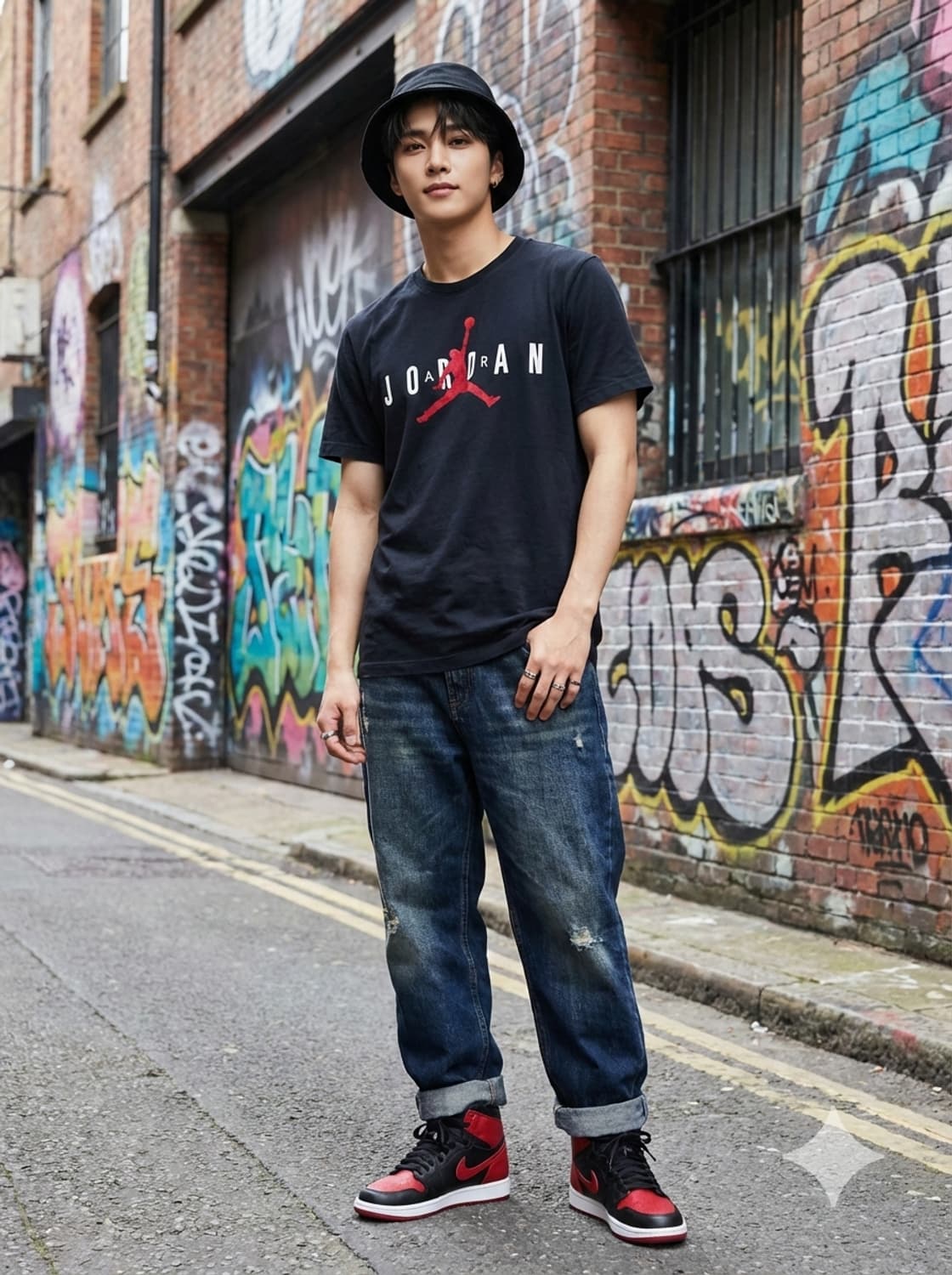 나이키 조던 에어 점프맨 워드마크 반팔 티셔츠 블랙 상품이미지1