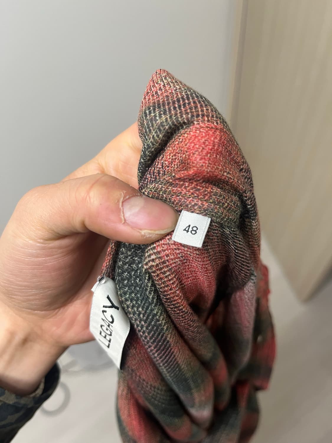 아워레가시 보로우드 셔츠 빅 럼버체크 프린트 48 사이즈 상품이미지5