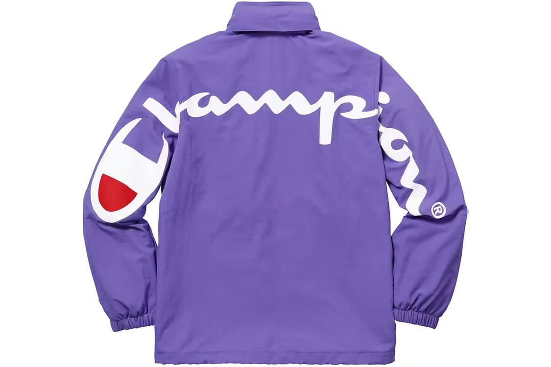 [L] 슈프림 챔피온 트랙 자켓 바람막이 퍼플 상품이미지1
