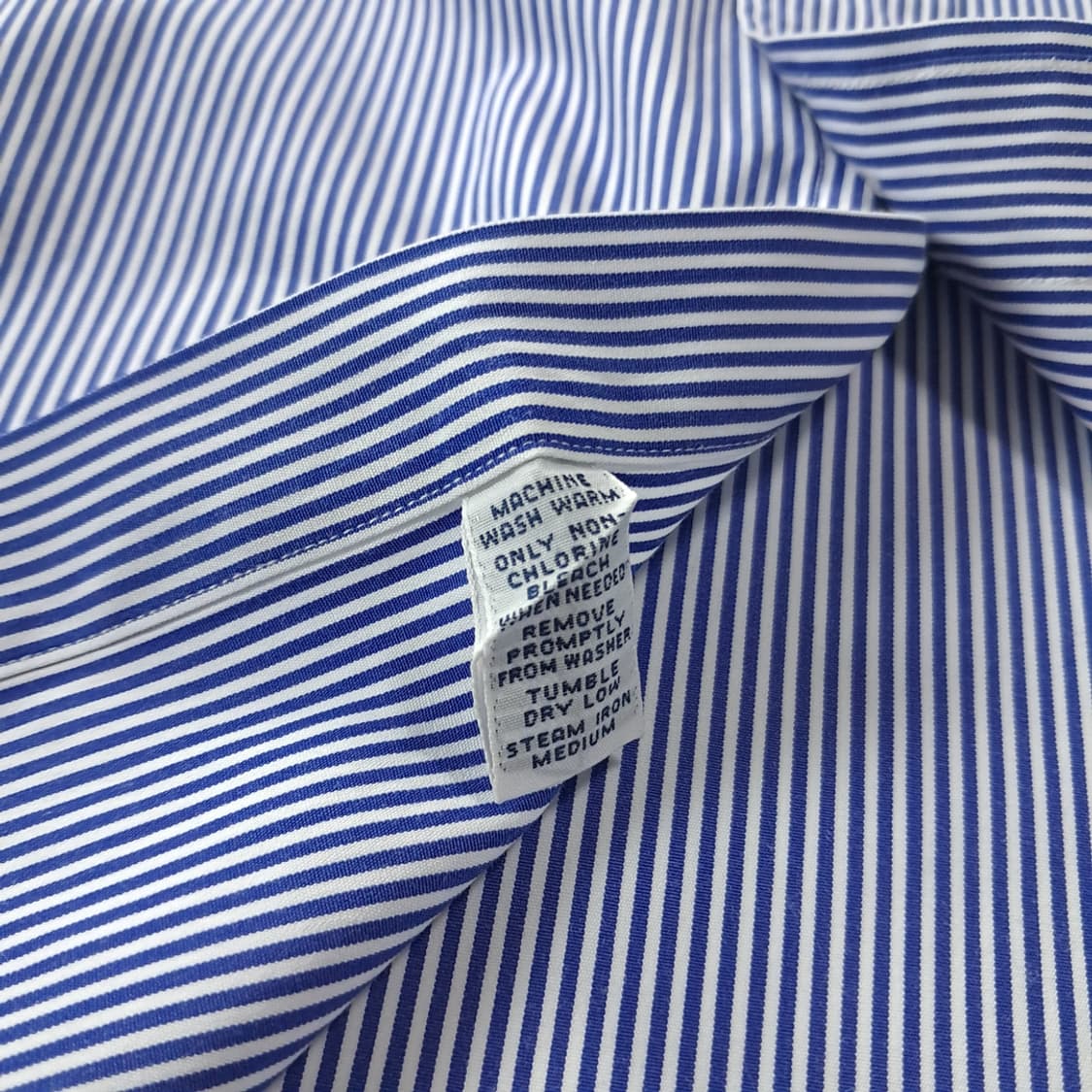 CK526 XL 폴로 90s 홍콩판 핀스트라이프 블루 셔츠 남방 상품이미지5